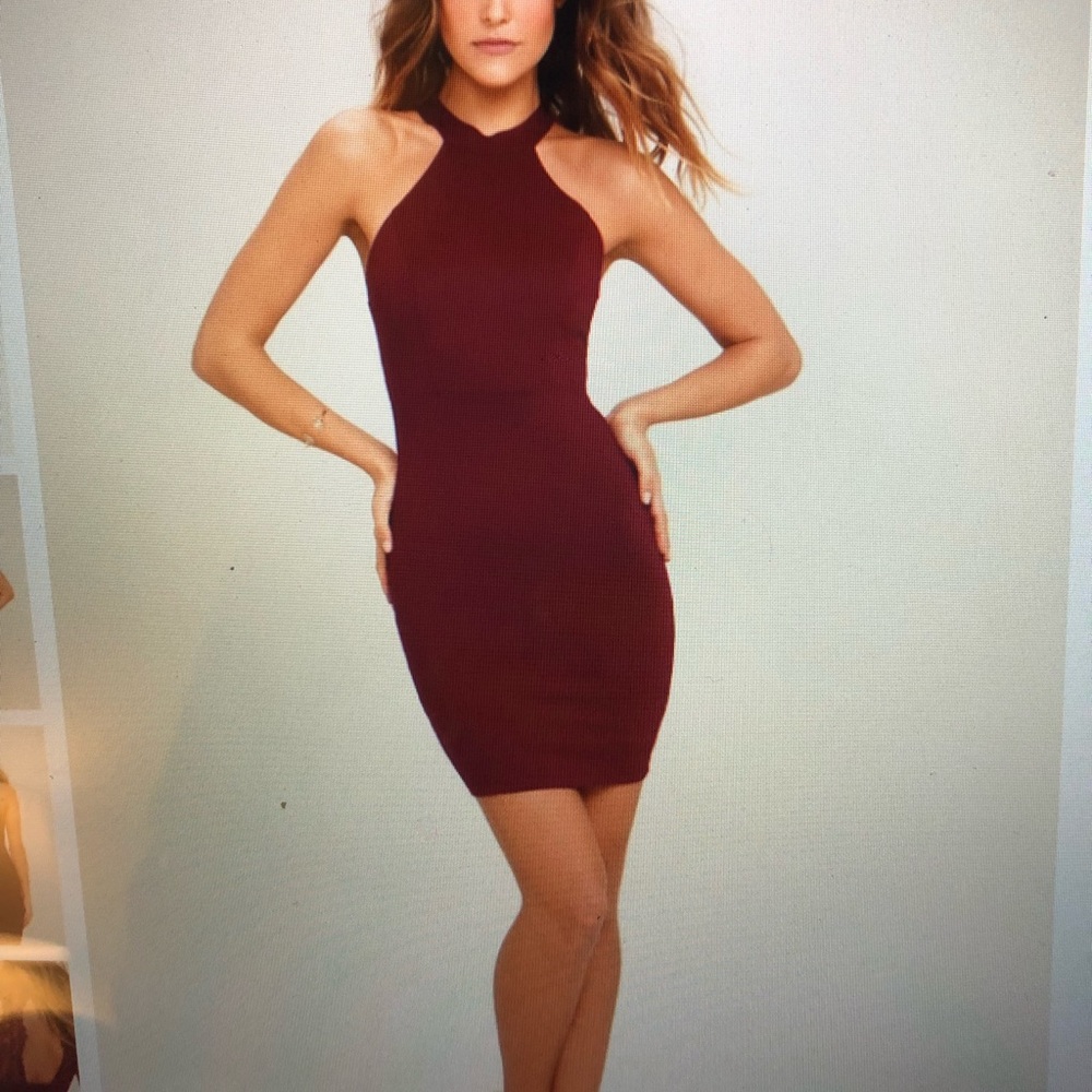 Bodycon high neck dress